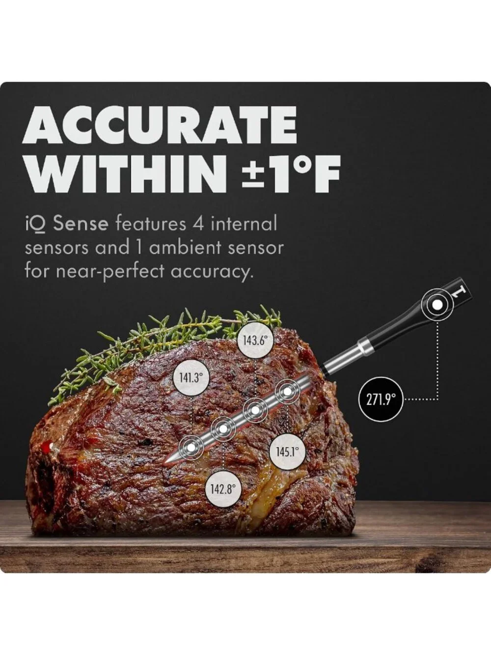 Smart Wireless Meat Thermometer | Ultra-Thin Probe | 1000°F Heat Safe | BBQ
